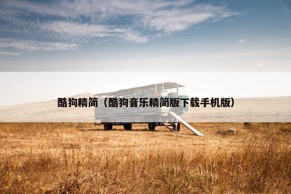 酷狗精简（酷狗音乐精简版下载手机版）