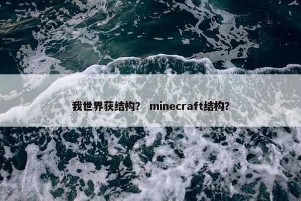 我世界获结构？ minecraft结构？