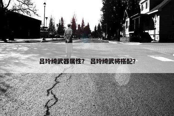 吕玲绮武器属性？ 吕玲绮武将搭配？