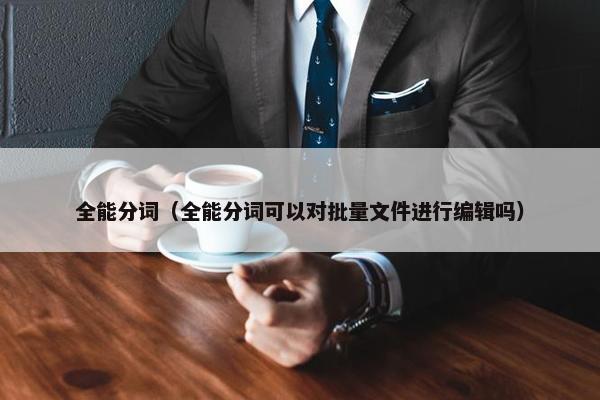 全能分词（全能分词可以对批量文件进行编辑吗）