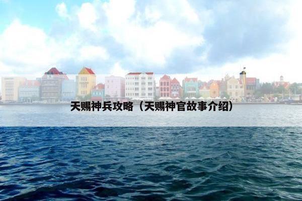 天赐神兵攻略（天赐神官故事介绍）