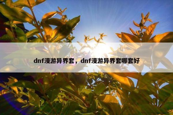 dnf漫游异界套，dnf漫游异界套哪套好