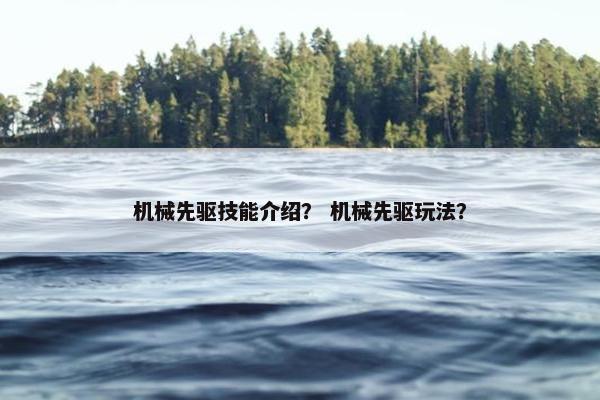 机械先驱技能介绍？ 机械先驱玩法？