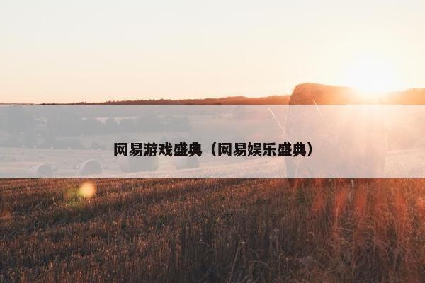 网易游戏盛典（网易娱乐盛典）