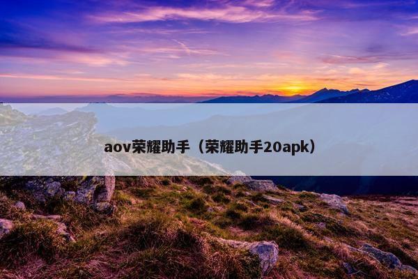 aov荣耀助手（荣耀助手20apk）