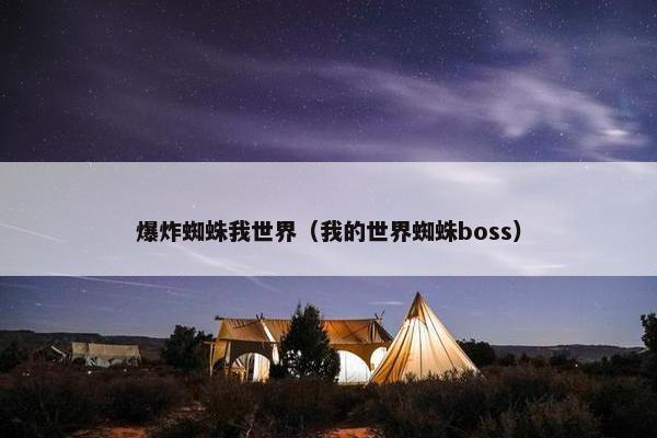 爆炸蜘蛛我世界（我的世界蜘蛛boss）