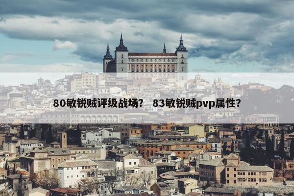 80敏锐贼评级战场？ 83敏锐贼pvp属性？