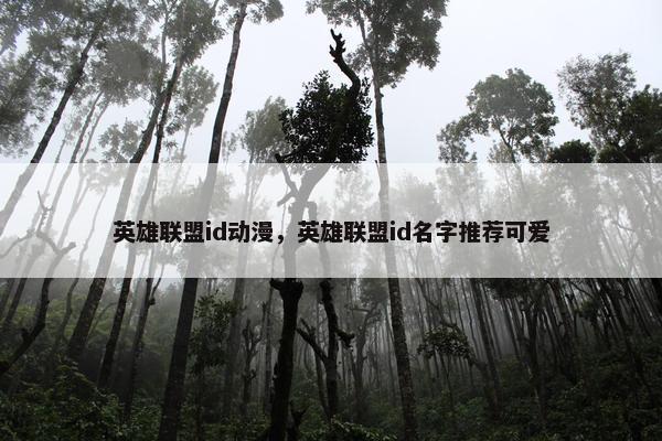英雄联盟id动漫，英雄联盟id名字推荐可爱