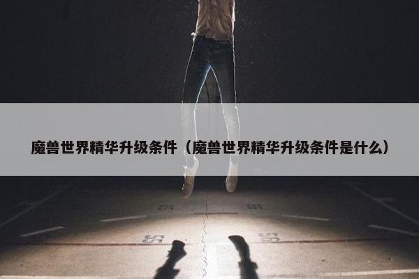 魔兽世界精华升级条件（魔兽世界精华升级条件是什么）