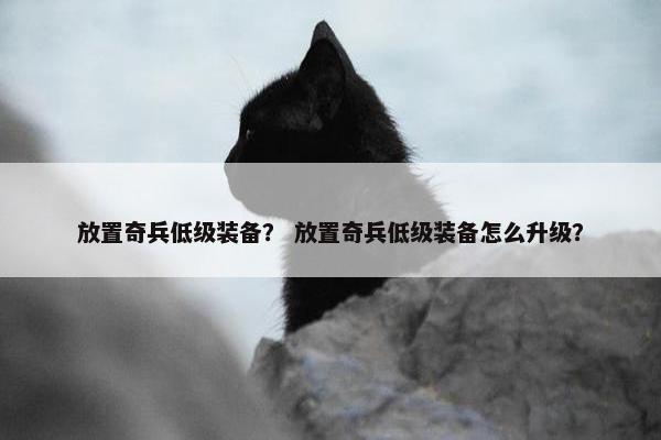 放置奇兵低级装备？ 放置奇兵低级装备怎么升级？