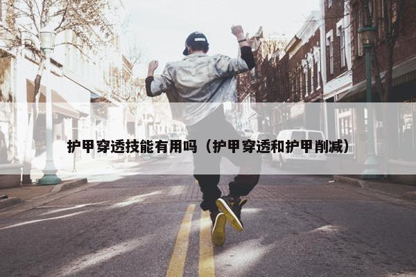 护甲穿透技能有用吗（护甲穿透和护甲削减）