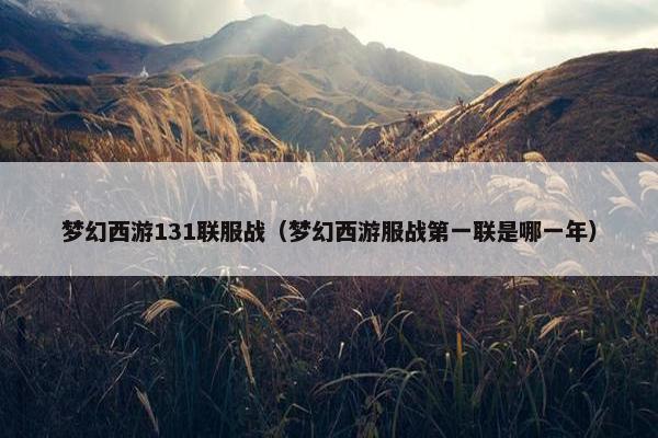 梦幻西游131联服战（梦幻西游服战第一联是哪一年）