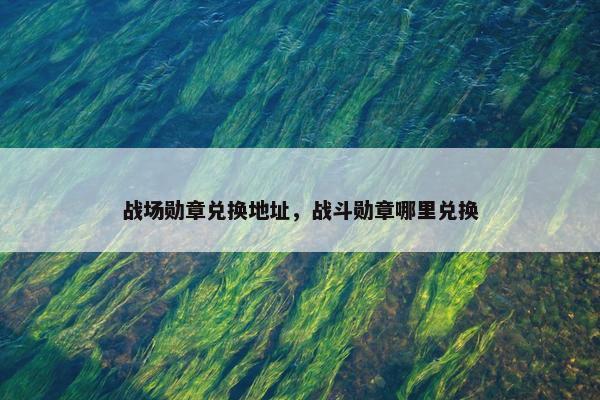 战场勋章兑换地址，战斗勋章哪里兑换