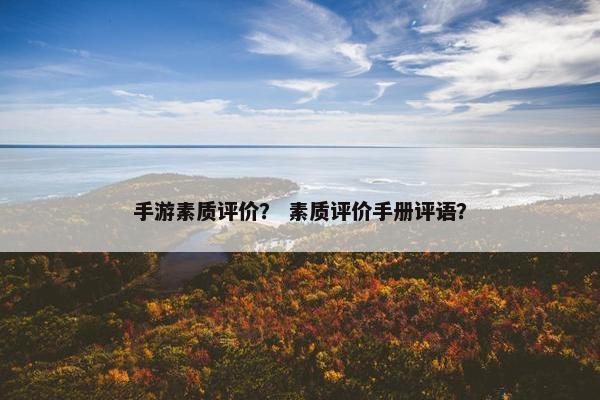 手游素质评价？ 素质评价手册评语？
