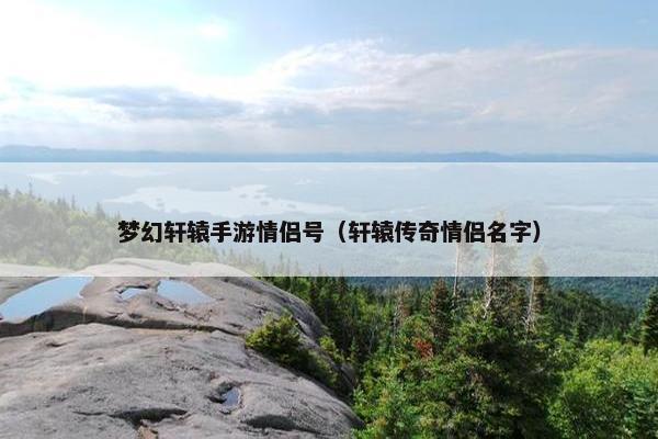 梦幻轩辕手游情侣号（轩辕传奇情侣名字）