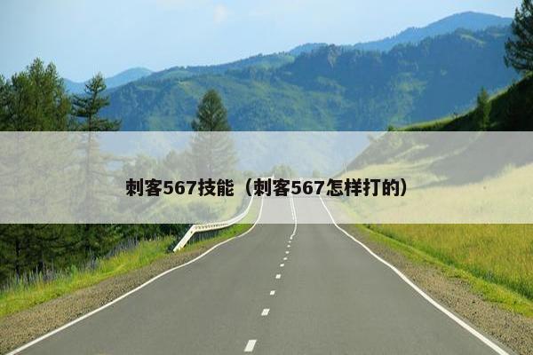 刺客567技能（刺客567怎样打的）