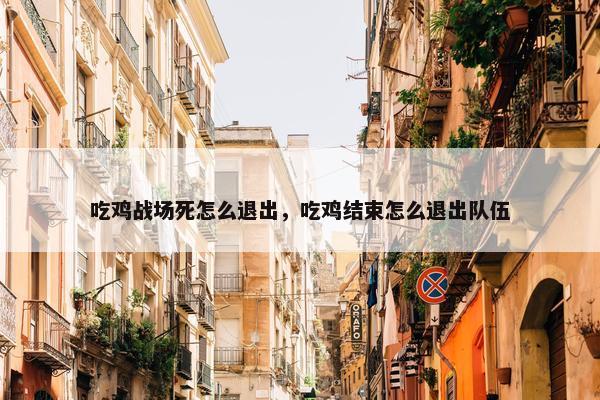 吃鸡战场死怎么退出，吃鸡结束怎么退出队伍