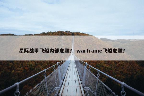 星际战甲飞船内部皮肤？ warframe飞船皮肤？