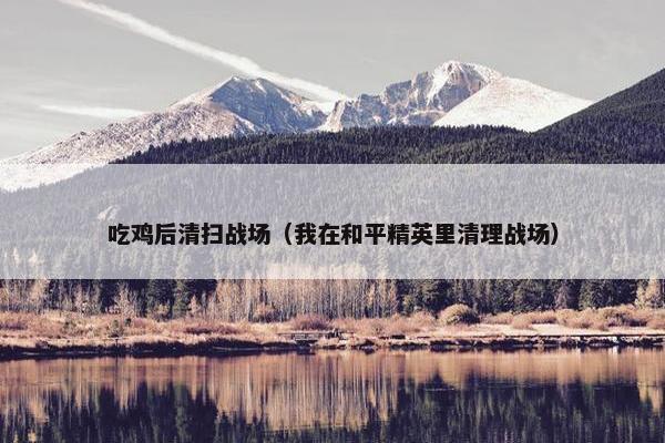吃鸡后清扫战场（我在和平精英里清理战场）