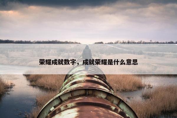 荣耀成就数字，成就荣耀是什么意思