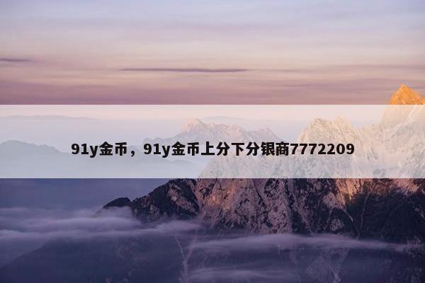 91y金币，91y金币上分下分银商7772209