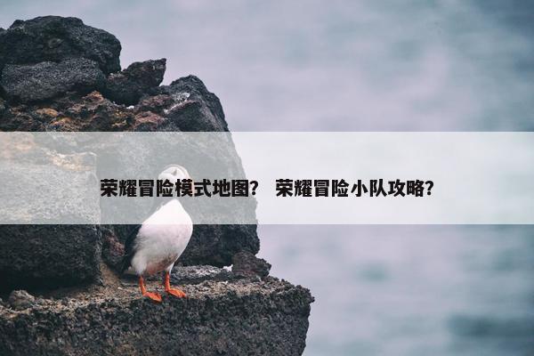 荣耀冒险模式地图？ 荣耀冒险小队攻略？