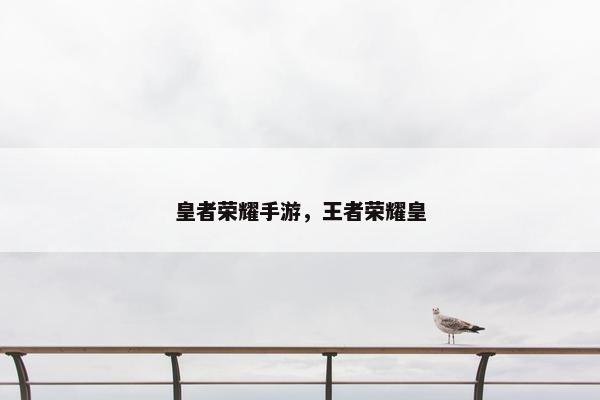 皇者荣耀手游，王者荣耀皇