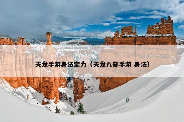 天龙手游身法定力（天龙八部手游 身法）