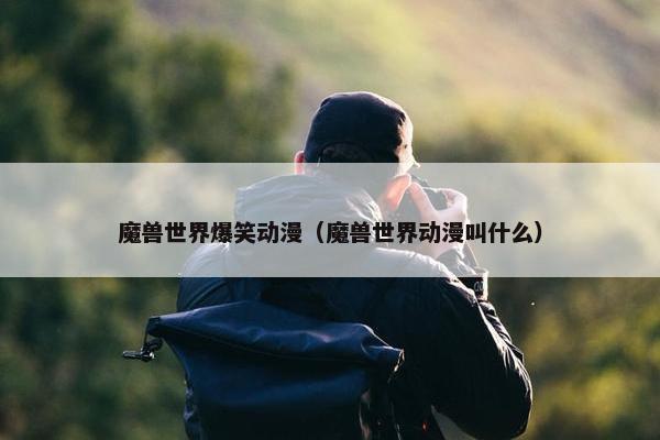 魔兽世界爆笑动漫（魔兽世界动漫叫什么）