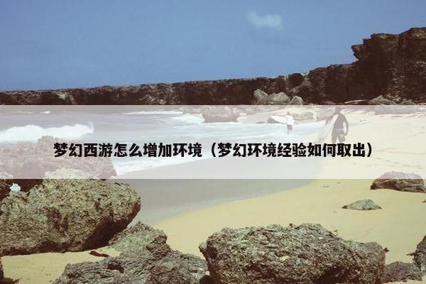 梦幻西游怎么增加环境（梦幻环境经验如何取出）