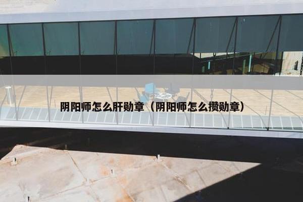 阴阳师怎么肝勋章（阴阳师怎么攒勋章）