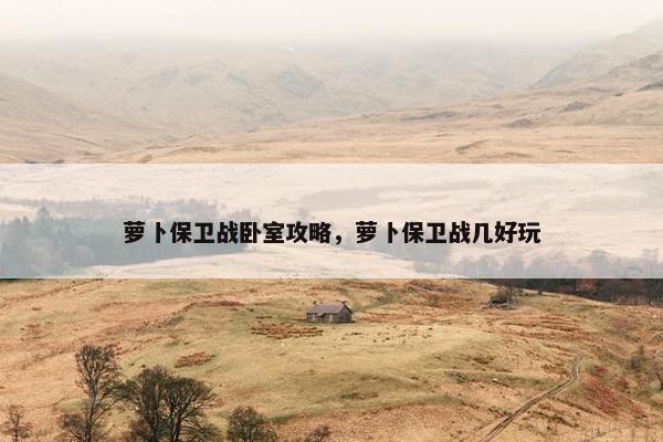 萝卜保卫战卧室攻略，萝卜保卫战几好玩