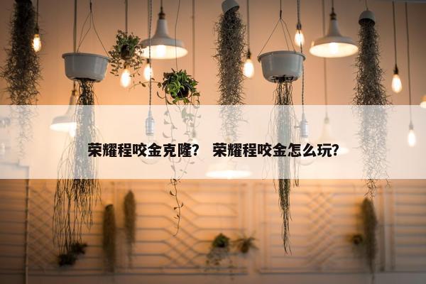 荣耀程咬金克隆？ 荣耀程咬金怎么玩？