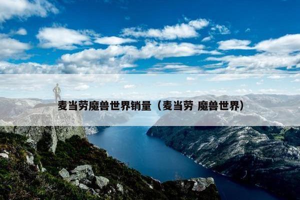 麦当劳魔兽世界销量（麦当劳 魔兽世界）