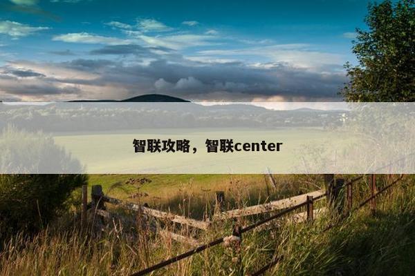 智联攻略，智联center