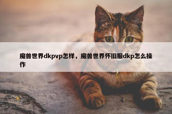 魔兽世界dkpvp怎样，魔兽世界怀旧服dkp怎么操作