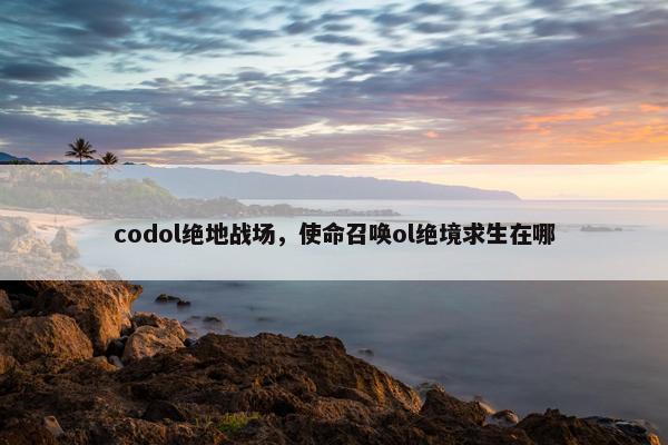codol绝地战场，使命召唤ol绝境求生在哪