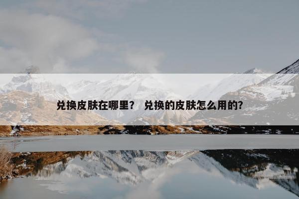 兑换皮肤在哪里？ 兑换的皮肤怎么用的？