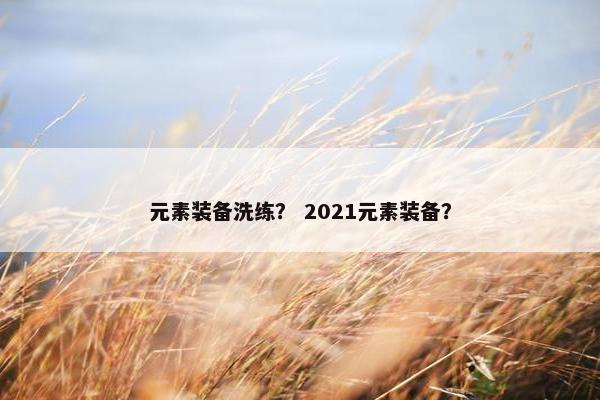 元素装备洗练？ 2021元素装备？