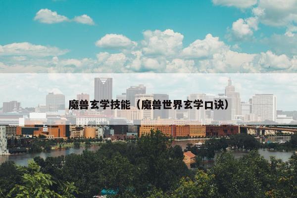 魔兽玄学技能（魔兽世界玄学口诀）