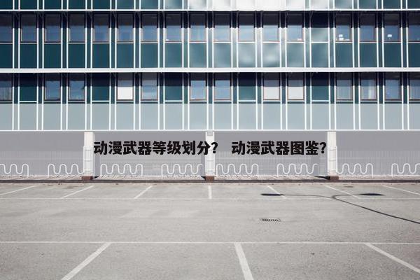 动漫武器等级划分？ 动漫武器图鉴？