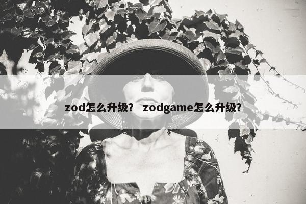 zod怎么升级？ zodgame怎么升级？