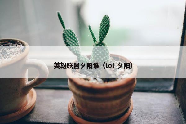 英雄联盟夕阳谁（lol 夕阳）