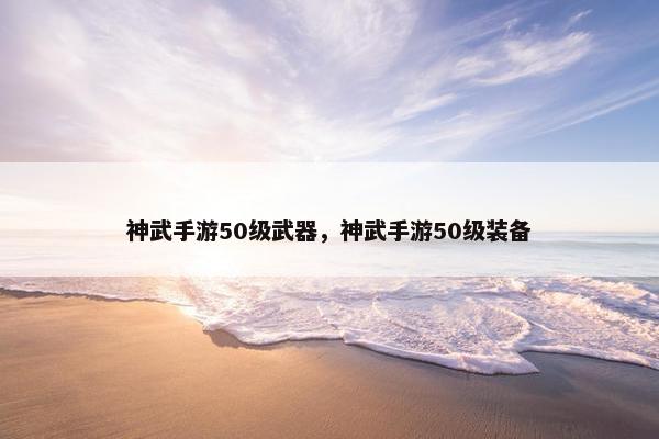神武手游50级武器，神武手游50级装备