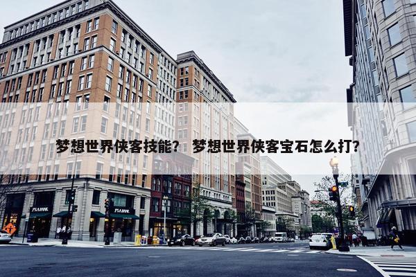 梦想世界侠客技能？ 梦想世界侠客宝石怎么打？