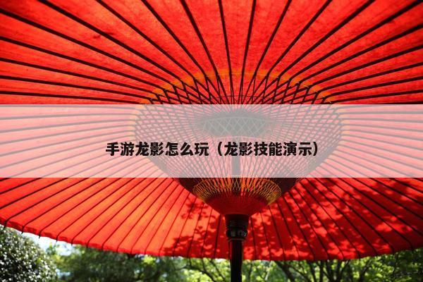 手游龙影怎么玩（龙影技能演示）