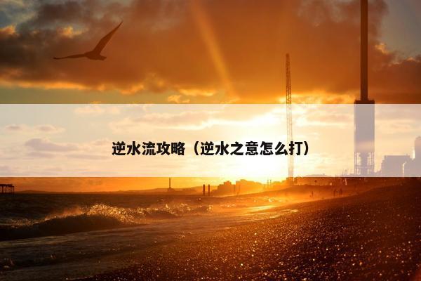 逆水流攻略（逆水之意怎么打）