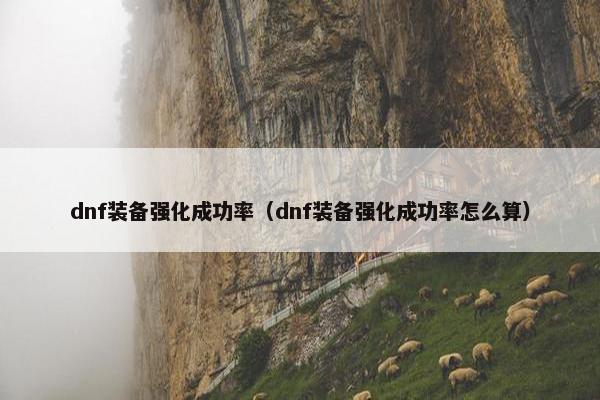 dnf装备强化成功率（dnf装备强化成功率怎么算）