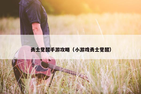 勇士觉醒手游攻略（小游戏勇士觉醒）