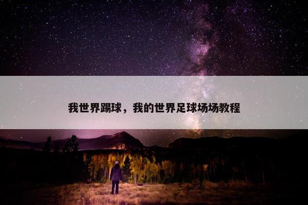 我世界踢球，我的世界足球场场教程